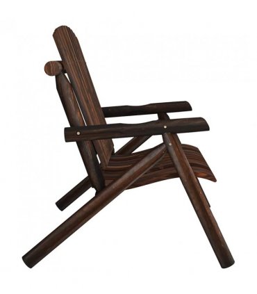 vidaXL Garden Bench | Burned Wood | Solid spruce wood | Medium | Durable — Colour: dark brown