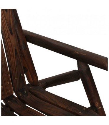 vidaXL Garden Bench | Burned Wood | Solid spruce wood | Medium | Durable — Colour: dark brown