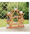 vidaXL Flower Stand 110x25x105 cm Solid Wood Fir — Colour: light brown, Size: 110 x 25 x 105 cm
