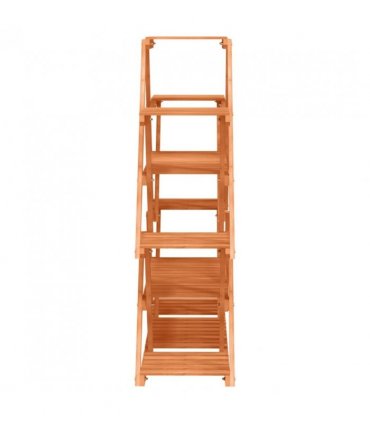 vidaXL Flower Stand 110x25x105 cm Solid Wood Fir — Colour: light brown, Size: 110 x 25 x 105 cm