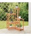 vidaXL Flower Stand 62.5x61.5x101.5 cm Solid Wood Fir — Colour: light brown, Size: 62.5 x 61.5 x 101.5 cm