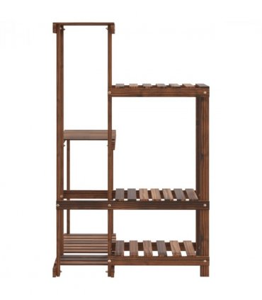 vidaXL Flower Stand 62.5x61.5x101.5 cm Solid Wood Fir — Colour: brown, Size: 62.5 x 61.5 x 101.5 cm