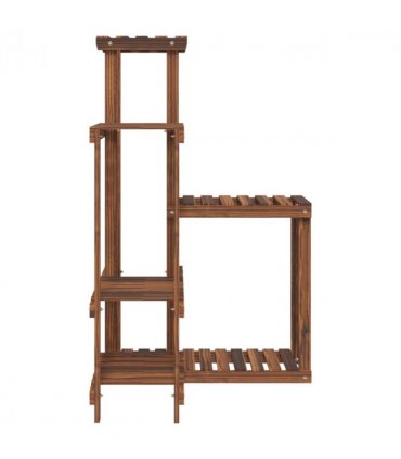 vidaXL Flower Stand 62.5x61.5x101.5 cm Solid Wood Fir — Colour: brown, Size: 62.5 x 61.5 x 101.5 cm