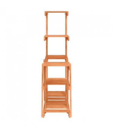 vidaXL Flower Stand 95x25x96 cm Solid Wood Fir — Colour: light brown, Size: 25 x 95 x 96 cm