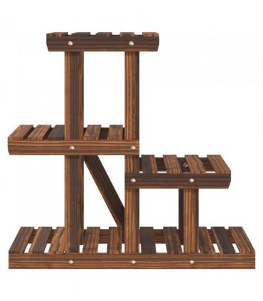 vidaXL Flower Stand 58x25x51 cm Solid Wood Fir — Colour: brown, Size: 58 x 25 x 51 cm