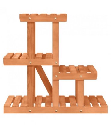 vidaXL Flower Stand 58x25x51 cm Solid Wood Fir — Colour: light brown, Size: 58 x 25 x 51 cm