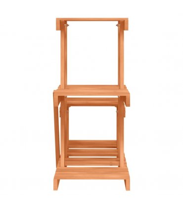 vidaXL Flower Stand 58x25x51 cm Solid Wood Fir — Colour: light brown, Size: 58 x 25 x 51 cm
