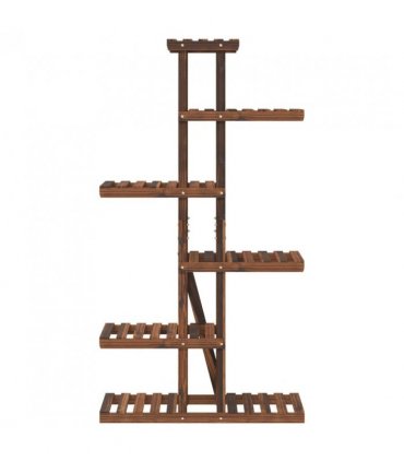 vidaXL Flower Stand 75x25x140.5 cm Solid Wood Fir — Colour: brown, Size: 75 x 25 x 140.5 cm