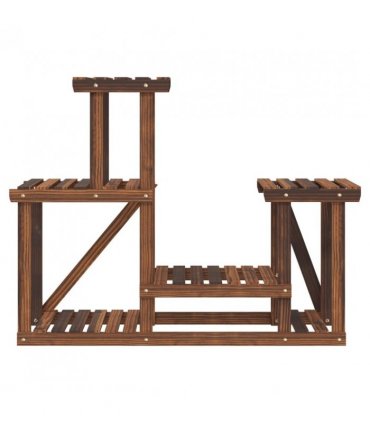 vidaXL Flower Stand 90x25x73.5 cm Solid Wood Fir — Colour: brown, Size: 90 x 25 x 73.5 cm