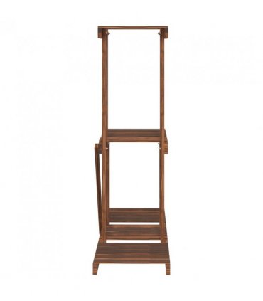 vidaXL Flower Stand 81x25x75.5 cm Solid Wood Fir — Colour: brown, Size: 81 x 25 x 75.5 cm