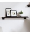 vidaXL Wall Shelf Dark Brown 60x10x2 cm Treated Solid Wood Oak — Size: 60 x 10 x 2 cm