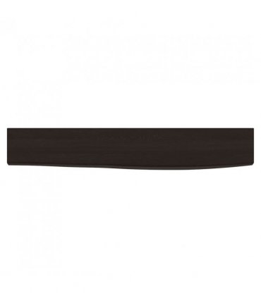 vidaXL Wall Shelf Dark Brown 60x10x2 cm Treated Solid Wood Oak — Size: 60 x 10 x 2 cm