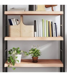 vidaXL Wall Shelf 100x60x(2-6) cm Untreated Solid Wood Oak — Colour: natural, Size: 100 x 60 x 6 cm