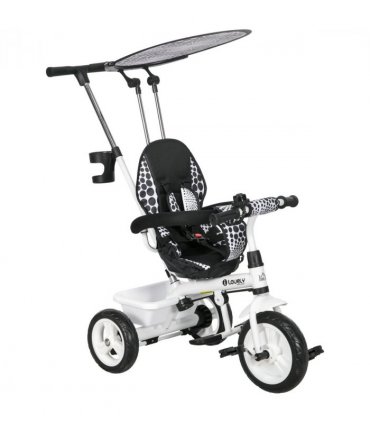 HOMCOM 6 in 1 Kids Tricycle w/ Removable Handle for 1.5 year, White