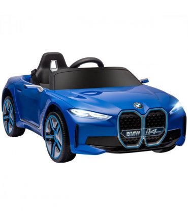 HOMCOM BMW i4 Licensed 12V Kids Electric Ride-On Car with Remote Control - Blue