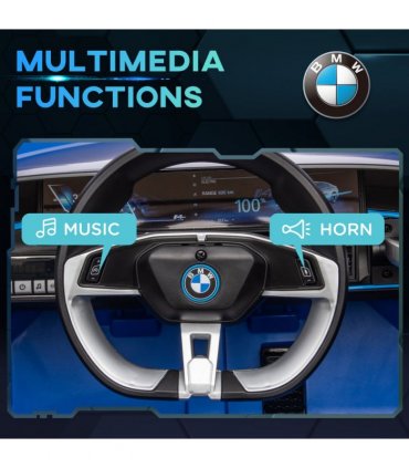 HOMCOM BMW i4 Licensed 12V Kids Electric Ride-On Car with Remote Control - Blue