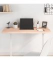 vidaXL Table Top 100x40x(2-4) cm Untreated Solid Wood Oak — Colour: natural, Size: 100 x 40 x 4 cm