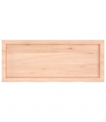 vidaXL Table Top 100x40x(2-4) cm Untreated Solid Wood Oak — Colour: natural, Size: 100 x 40 x 4 cm
