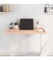 vidaXL Table Top 80x50x(2-4) cm Untreated Solid Wood Oak — Colour: natural, Size: 80 x 50 x 4 cm