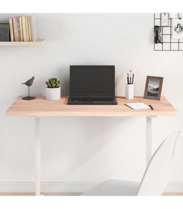 vidaXL Table Top 100x40x2 cm Untreated Solid Wood Oak — Colour: natural, Size: 100 x 40 x 2 cm