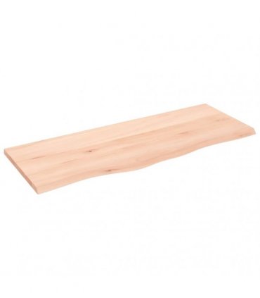 vidaXL Table Top 100x40x2 cm Untreated Solid Wood Oak — Colour: natural, Size: 100 x 40 x 2 cm