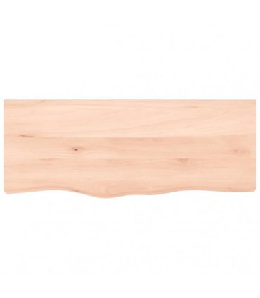 vidaXL Table Top 100x40x2 cm Untreated Solid Wood Oak — Colour: natural, Size: 100 x 40 x 2 cm