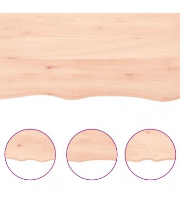 vidaXL Table Top 100x40x2 cm Untreated Solid Wood Oak — Colour: natural, Size: 100 x 40 x 2 cm