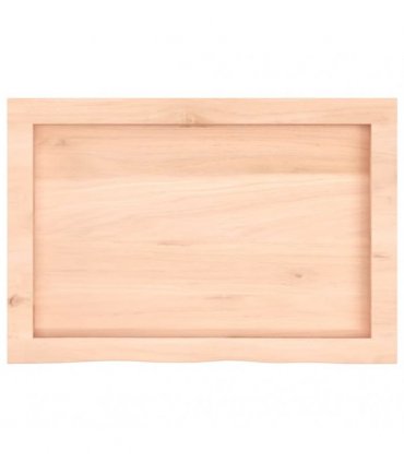 vidaXL Table Top 60x40x(2-6) cm Untreated Solid Wood Oak — Colour: natural, Size: 60 x 40 x 6 cm