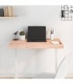 vidaXL Table Top 80x40x(2-6) cm Untreated Solid Wood Oak — Colour: natural, Size: 80 x 40 x 6 cm