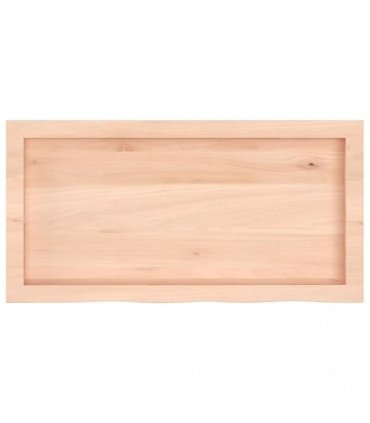 vidaXL Table Top 80x40x(2-6) cm Untreated Solid Wood Oak — Colour: natural, Size: 80 x 40 x 6 cm