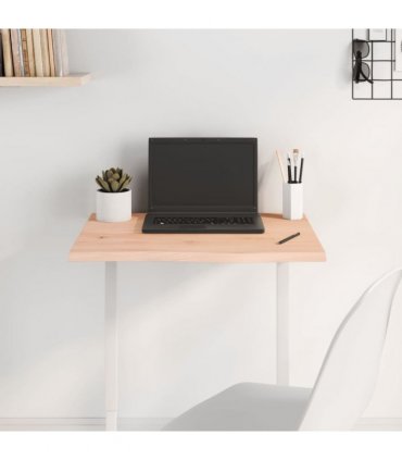 vidaXL Table Top 60x40x2 cm Untreated Solid Wood Oak — Colour: natural, Size: 60 x 40 x 2 cm