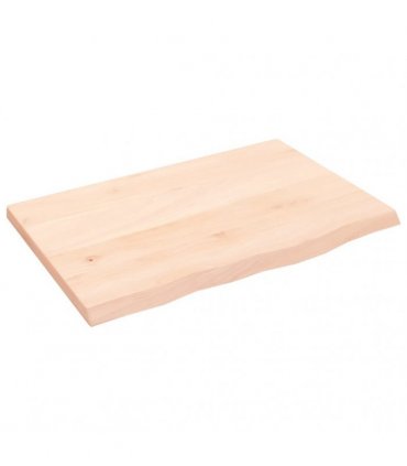 vidaXL Table Top 60x40x2 cm Untreated Solid Wood Oak — Colour: natural, Size: 60 x 40 x 2 cm