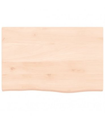 vidaXL Table Top 60x40x2 cm Untreated Solid Wood Oak — Colour: natural, Size: 60 x 40 x 2 cm