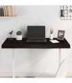 vidaXL Table Top Dark Brown 100x60x(2-6) cm Treated Solid Wood Oak — Size: 100 x 60 x 6 cm