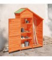 vidaXL Garden Tool Shed Brown 120x53.5x170 cm Solid Wood Pine