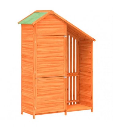 vidaXL Garden Tool Shed Brown 120x53.5x170 cm Solid Wood Pine