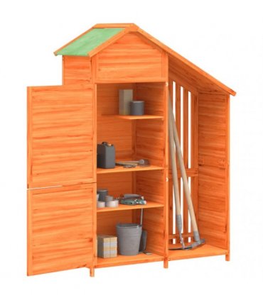 vidaXL Garden Tool Shed Brown 120x53.5x170 cm Solid Wood Pine