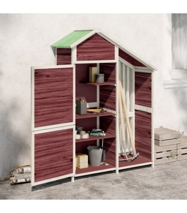 vidaXL Garden Tool Shed Mocha 120x53.5x170 cm Solid Wood Pine