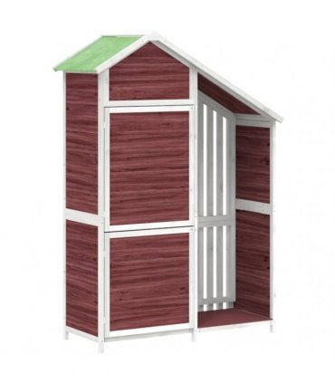 vidaXL Garden Tool Shed Mocha 120x53.5x170 cm Solid Wood Pine