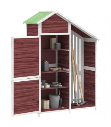 vidaXL Garden Tool Shed Mocha 120x53.5x170 cm Solid Wood Pine