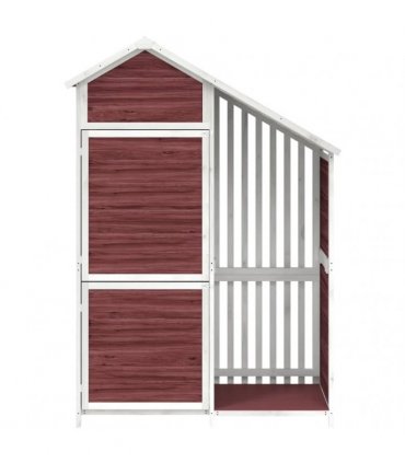 vidaXL Garden Tool Shed Mocha 120x53.5x170 cm Solid Wood Pine