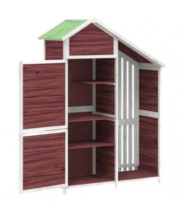 vidaXL Garden Tool Shed Mocha 120x53.5x170 cm Solid Wood Pine