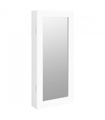 vidaXL Mirror Jewellery Cabinet Wall Mounted White 30x8.5x67 cm