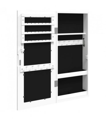 vidaXL Mirror Jewellery Cabinet Wall Mounted White 30x8.5x67 cm