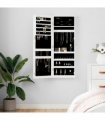 vidaXL Mirror Jewellery Cabinet Wall Mounted White 37.5x10x106 cm — Size: 37.5 x 10 x 106 cm