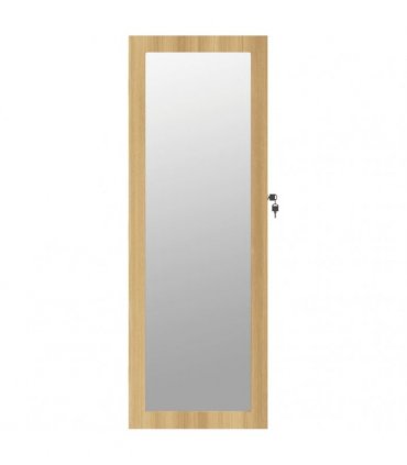 vidaXL Mirror Jewellery Cabinet Wall Mounted 37.5x10x106 cm — Colour: brown, Size: 37.5 x 10 x 106 cm