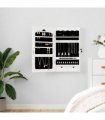 vidaXL Mirror Jewellery Cabinet Wall Mounted White 37.5x10x67 cm — Size: 37.5 x 10 x 76 cm