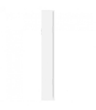 vidaXL Mirror Jewellery Cabinet with LED Lights Wall Mounted White — V0671963093