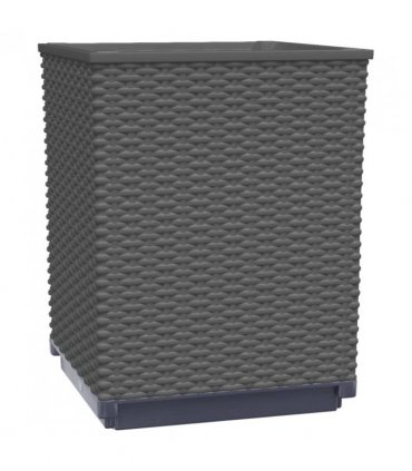 vidaXL Planters 4 pcs Black 30x30x37 cm Polypropylene
