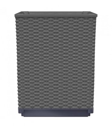vidaXL Planters 4 pcs Black 30x30x37 cm Polypropylene